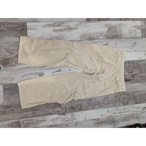 Zara multi pocket cargo pants tan  size 12 - Picture 2 of 3